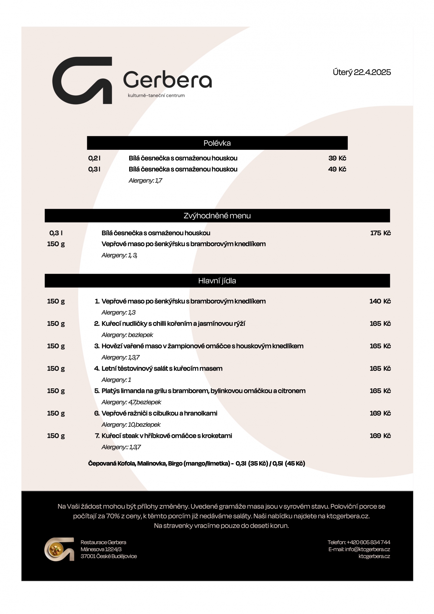 poledni menu