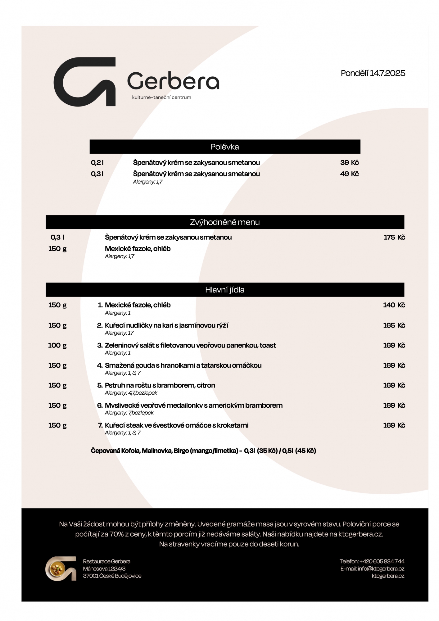 poledni menu