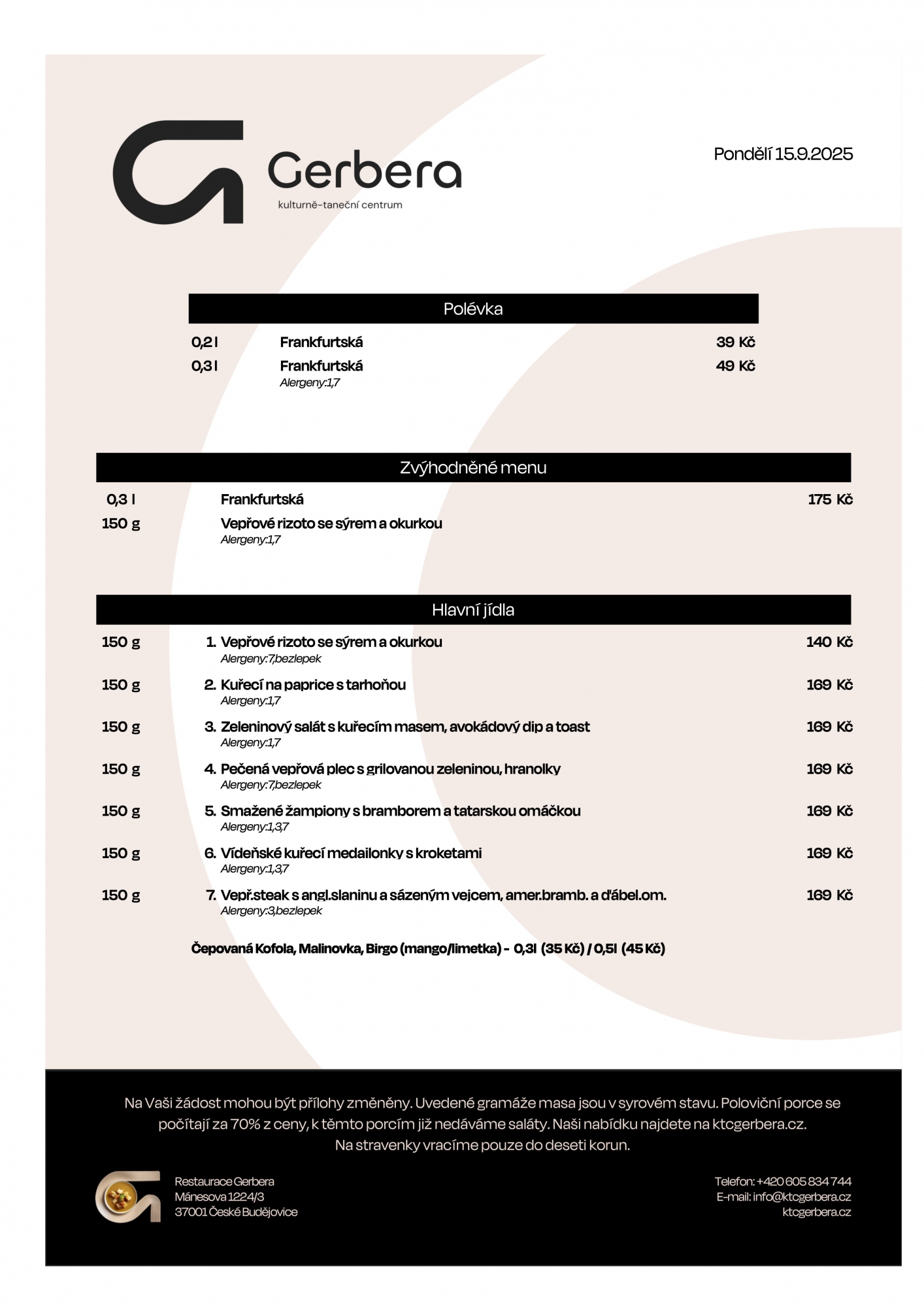 poledni menu