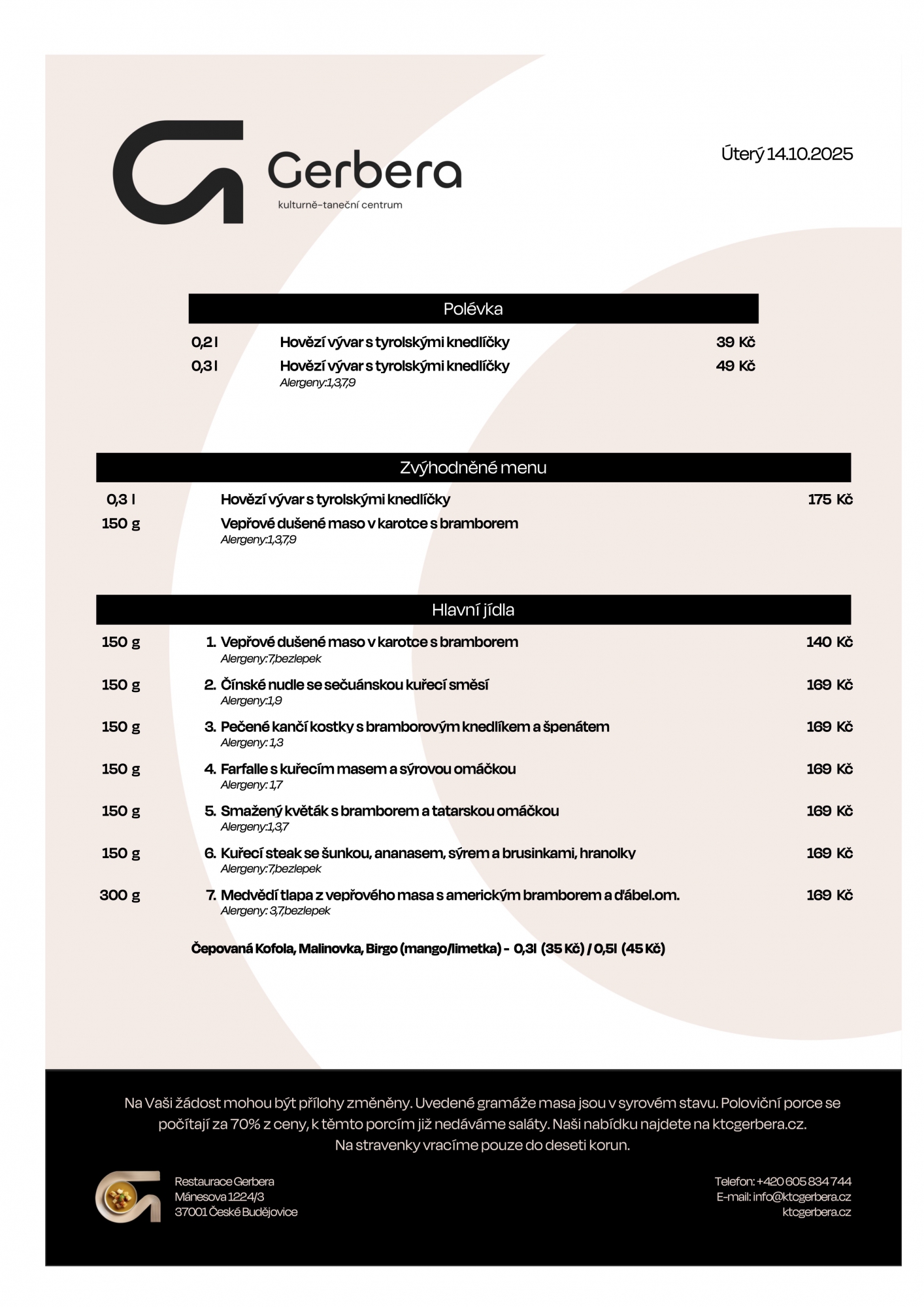 poledni menu