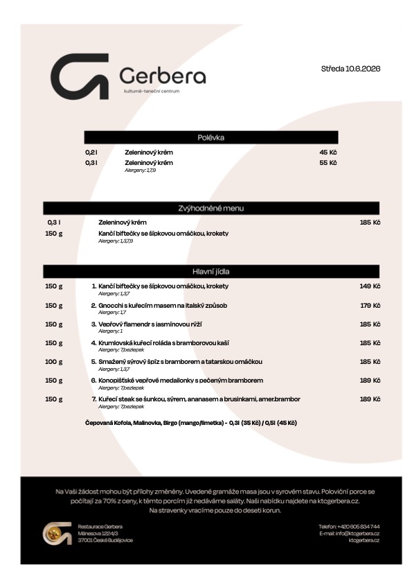 poledni menu